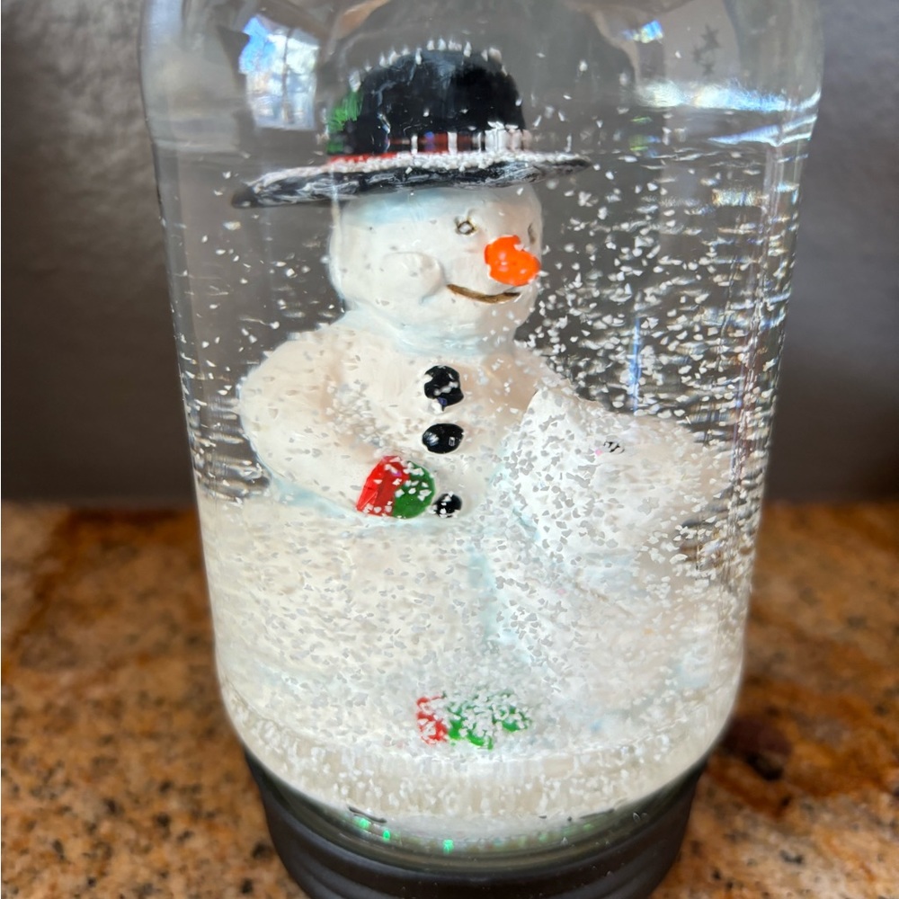 Christmas Cool Snow Globes NWT snowman and buddy jar